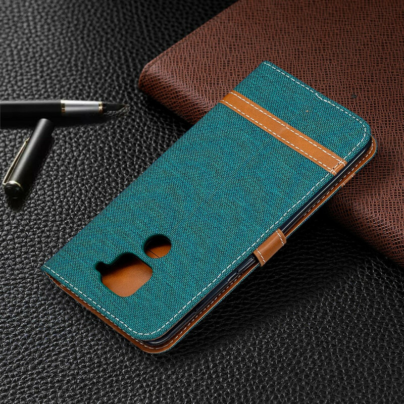 Funda de tela y efecto cuero para el Xiaomi redmi Note 9