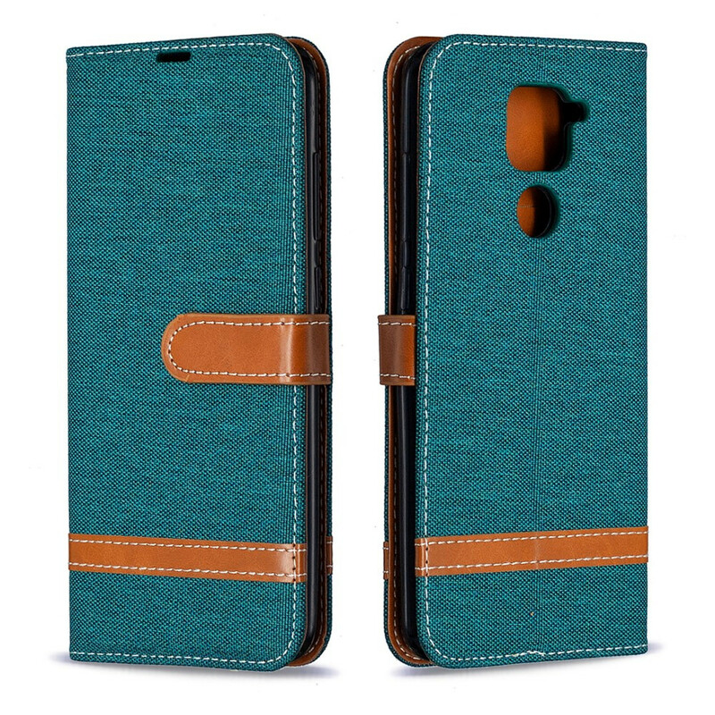 Funda de tela y efecto cuero para el Xiaomi redmi Note 9