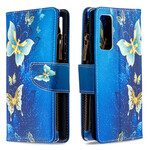 Funda Samsung Galaxy S20 FE con bolsillo de mariposa con cremallera