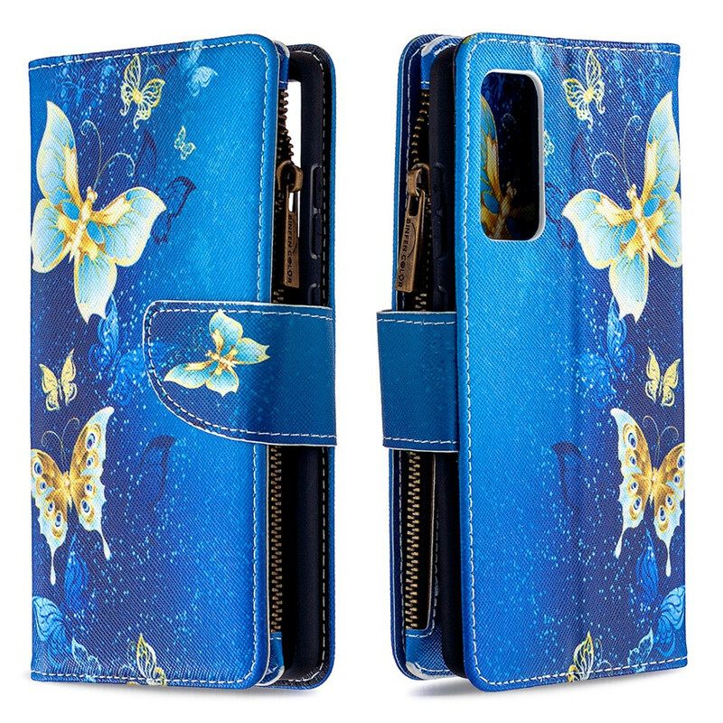 Funda Samsung Galaxy S20 FE con bolsillo de mariposa con cremallera