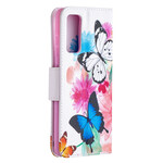 Funda Samsung Galaxy S20 FE Pintada Mariposas y Flores