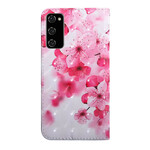 Samsung Galaxy S20 FE Funda Flores Rosa