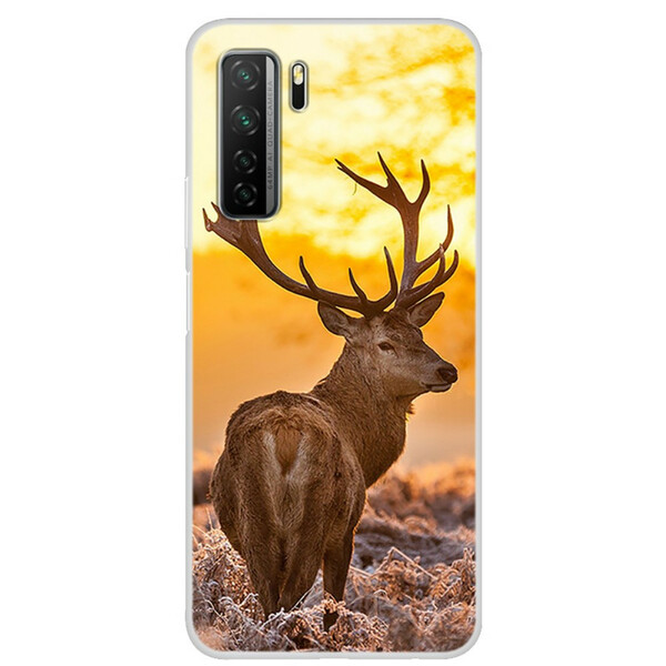 Huawei P40 Lite 5G Funda Deer y Landscape