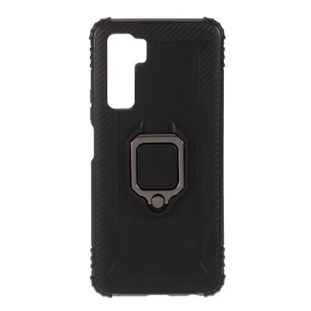 Huawei P40 Lite 5G Ring y funda de fibra de carbono