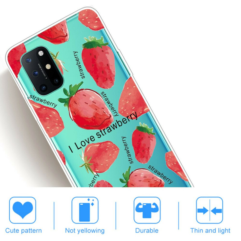 Funda OnePlus 8T Strawberry / i Love Strawberry