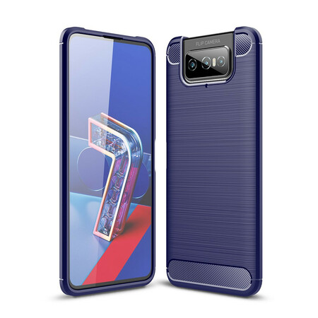 Funda de fibra de carbono cepillada para el Asus ZenFone 7 / 7 Pro