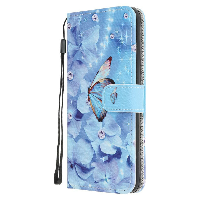 Funda Huawei P Smart S Diamond Butterflies con colgante