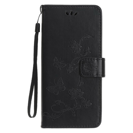 Funda Huawei P Smart S Mariposas y flores con colgante