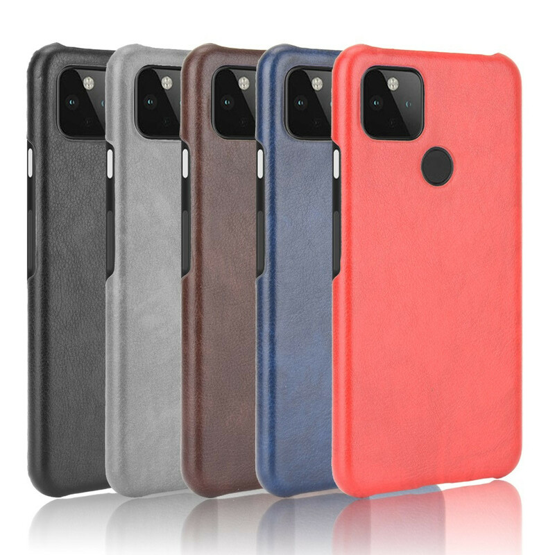 Funda de cuero para el Google Pixel 5 Rendimiento de lichi