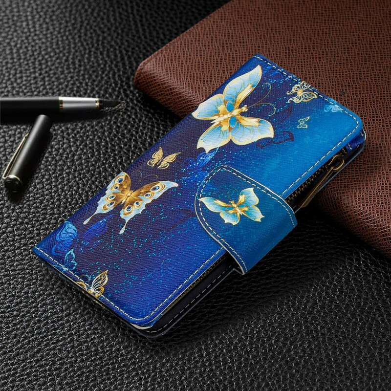 Samsung Galaxy Note 10 Mariposas de bolsillo con cremallera