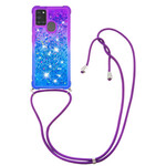 Funda de silicona con purpurina y cordón para el Samsung Galaxy A21s