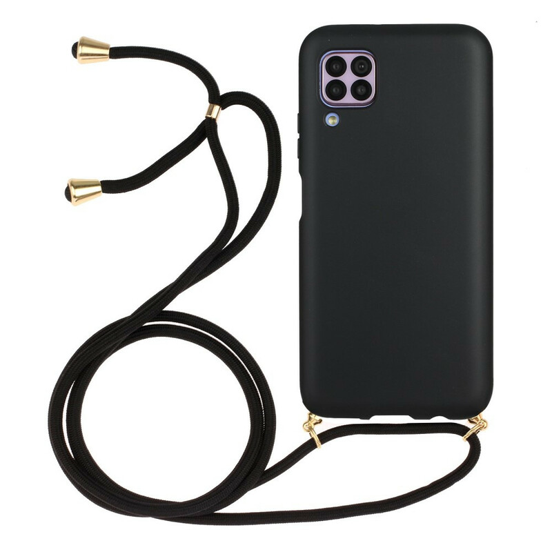Cool Funda con Cordón Negro para Huawei P40 Lite 5G