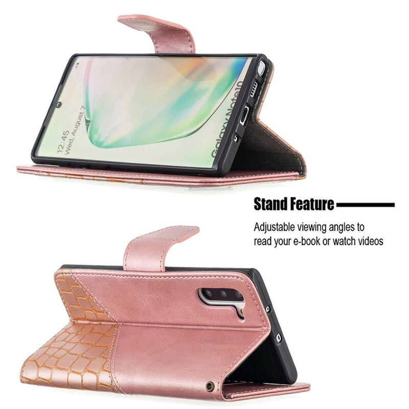 Funda de piel de cocodrilo clásica para Samsung Galaxy Note 10