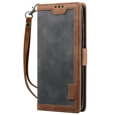 Xiaomi Mi 10 / 10 Pro Funda de piel sintética de dos tonos con contornos reforzados