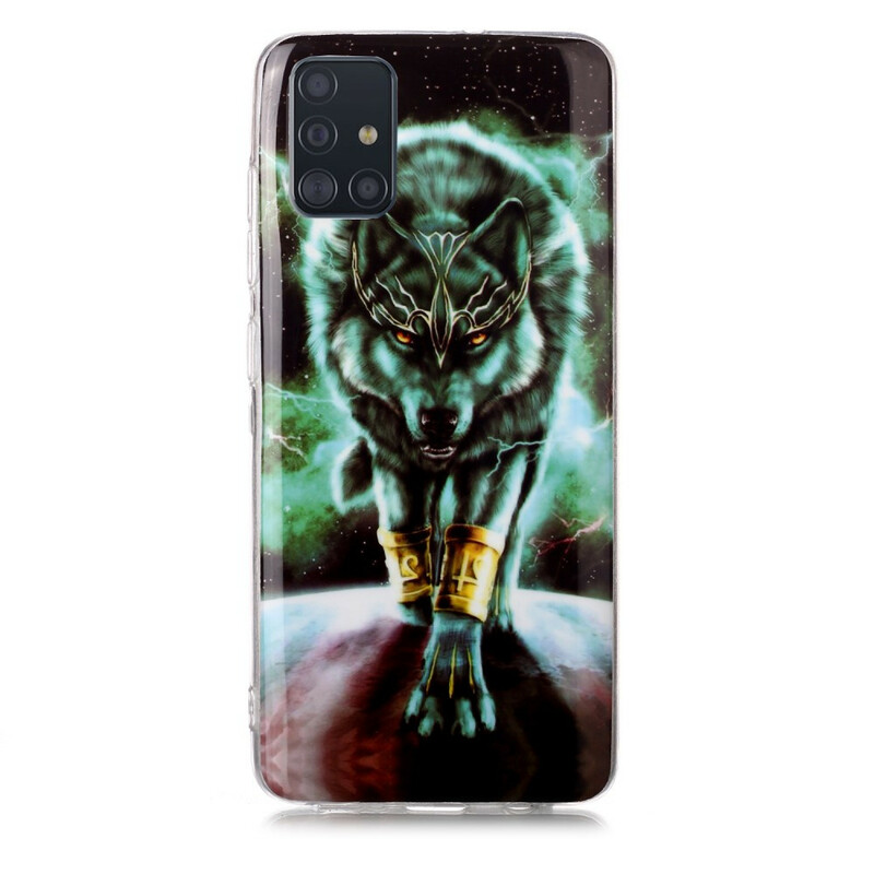 Funda Samsung Galaxy A51 Serie Wolf Fluorescente