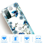 Samsung Galaxy S20 FE Funda Transparente Mariposas y Flores Retro