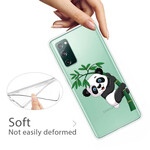 Samsung Galaxy S20 FE Funda Transparente Panda Sobre Bambú