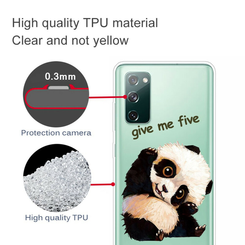 Samsung Galaxy S20 FE Funda transparente Panda Give Me Five