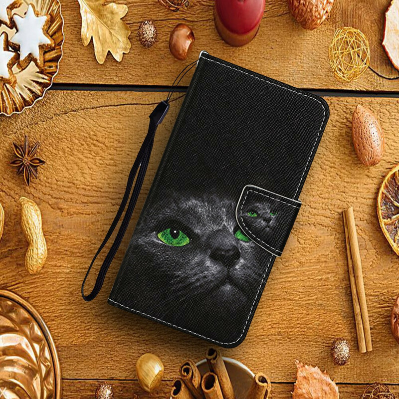Funda de gato Samsung Galaxy S20 FE Green Eyes con colgante