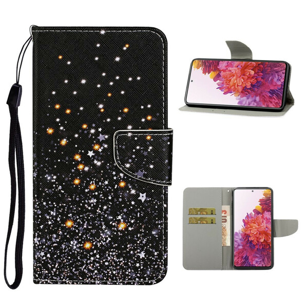 Funda de estrella y purpurina para Samsung Galaxy S20 FE con colgante