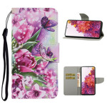 Funda Samsung Galaxy S20 FE Mariposas y Tulipanes