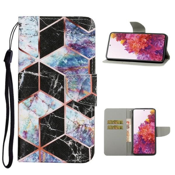 Funda de mármol geométrica para Samsung Galaxy S20 FE