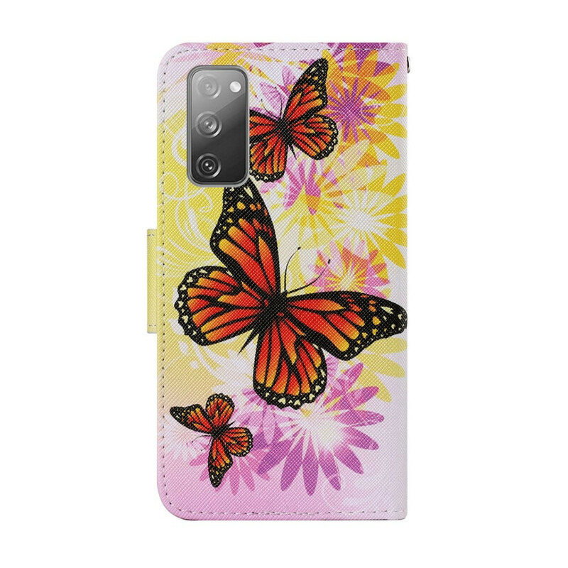 Funda Samsung Galaxy S20 FE Mariposas y flores de verano