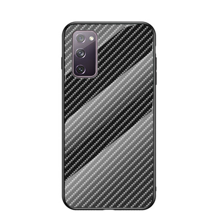 Funda de cristal templado Samsung Galaxy S20 FE de fibra de carbono