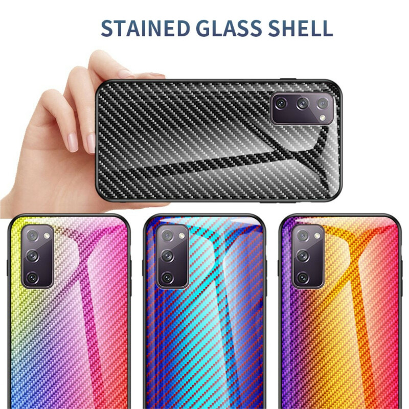 Funda de cristal templado Samsung Galaxy S20 FE de fibra de carbono