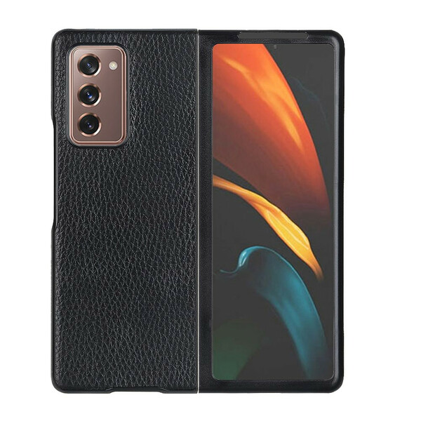 Funda de piel Samsung Galaxy Z Fold 2 genuina con textura de lichi