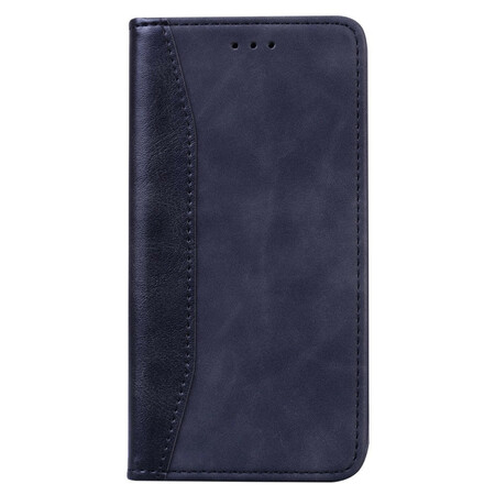 Funda abatible Huawei P Smart 2020 Piel Efecto Negocio Bicolor