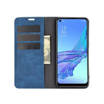 Flip Cover Oppo A53 Efecto de cuero suave