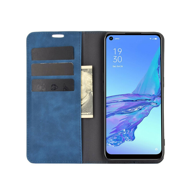 Flip Cover Oppo A53 Efecto de cuero suave