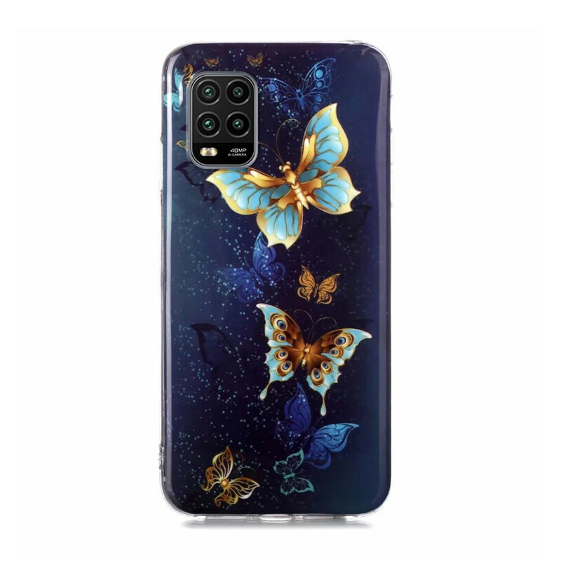 Xiaomi Mi 10 Lite Funda Butterfly Series Fluorescente