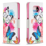 Funda Xiaomi Poco X3 pintada con mariposas y flores