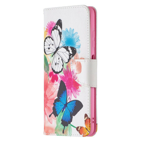 Funda Xiaomi Poco X3 pintada con mariposas y flores