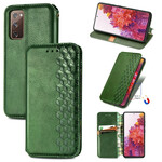 Flip Cover Samsung Galaxy S20 FE Leatherette Diamond Texture