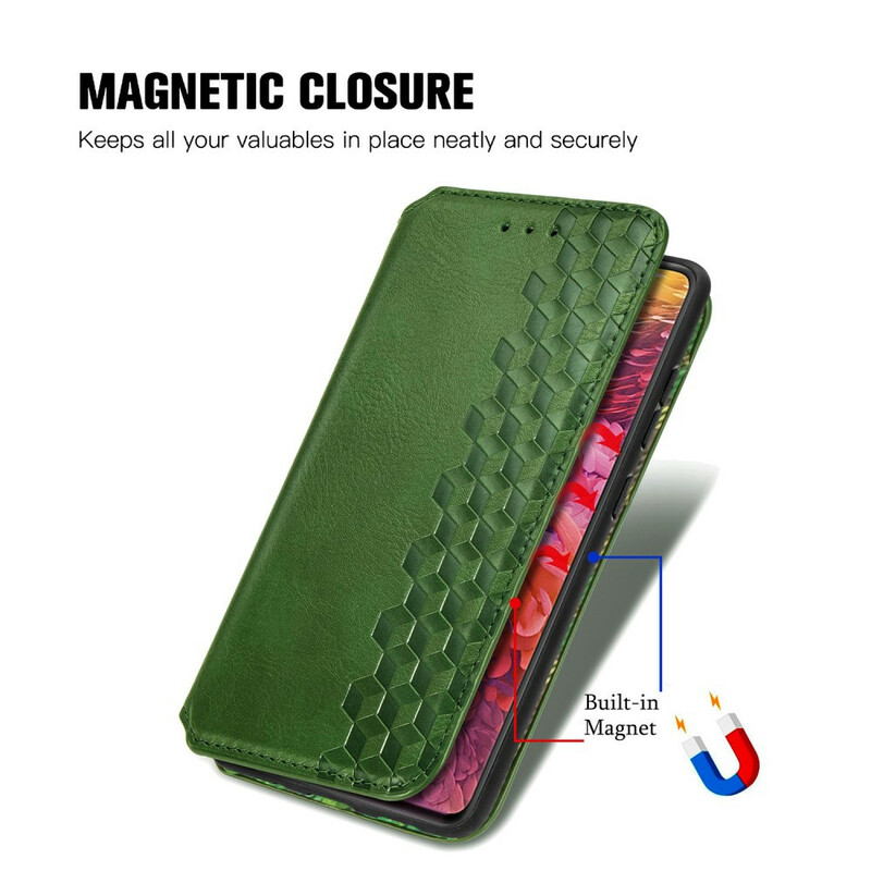 Flip Cover Samsung Galaxy S20 FE Leatherette Diamond Texture