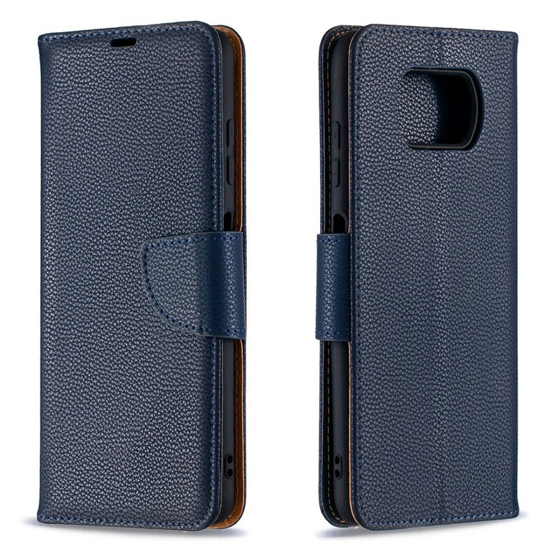 Xiaomi Poco X3 Litchi Funda Oblique Flap