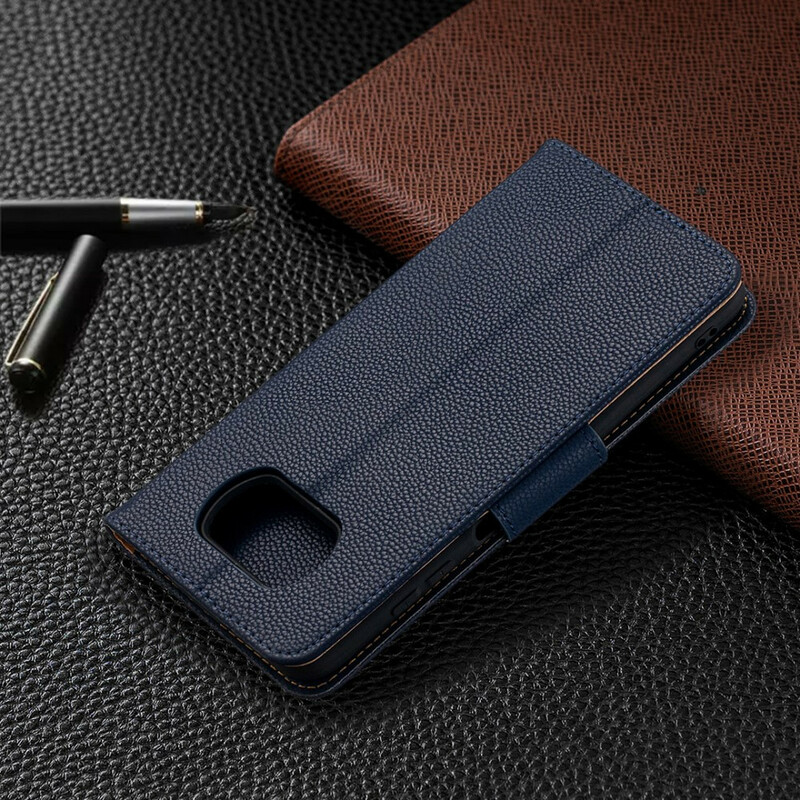 Xiaomi Poco X3 Litchi Funda Oblique Flap