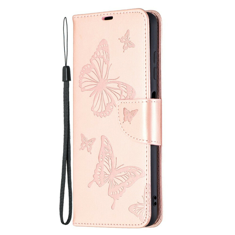 Funda con colgante impresa de mariposa para el Xiaomi Poco X3