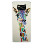Xiaomi Poco X3 Giraffe Colorful Funda