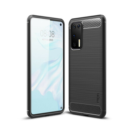 Funda de fibra de carbono cepillada Huawei P40 MOFI