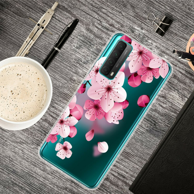 Funda Huawei P smart 2021 Flores rosas grandes