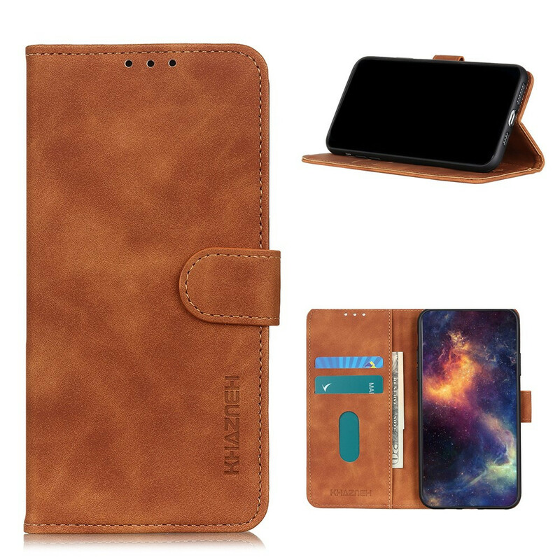 Funda Huawei P Smart 2021 Cuero Efecto Vintage KHAZNEH