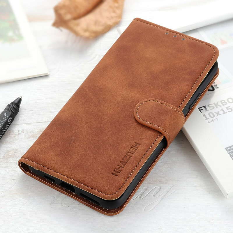 Funda Huawei P Smart 2021 Cuero Efecto Vintage KHAZNEH