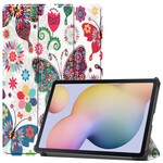 Smart Funda Samsung Galaxy Tab S7 Stylus Funda Vintage Flowers