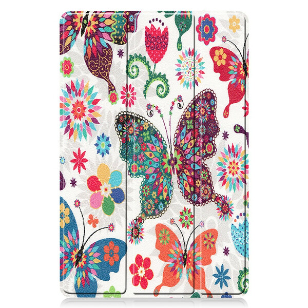 Funda inteligente Samsung Galaxy Tab S7 Stylus Holder Vintage Flowers