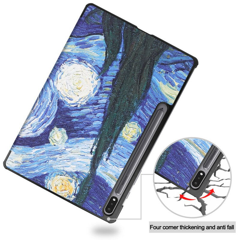 Funda inteligente Samsung Galaxy Tab S7 Plus reforzada Van Gogh