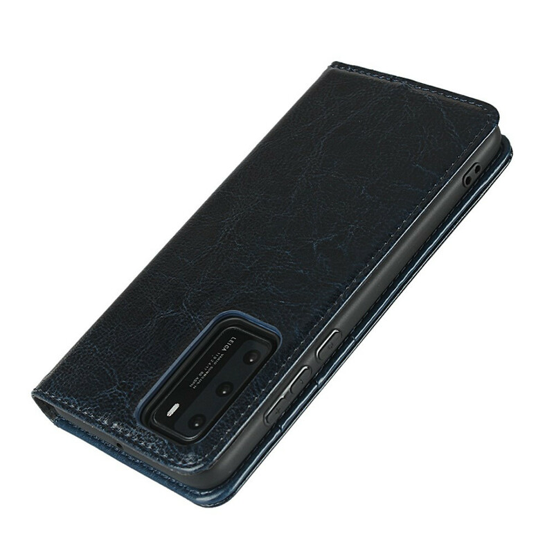 Flip Cover Huawei P40 de cuero genuino